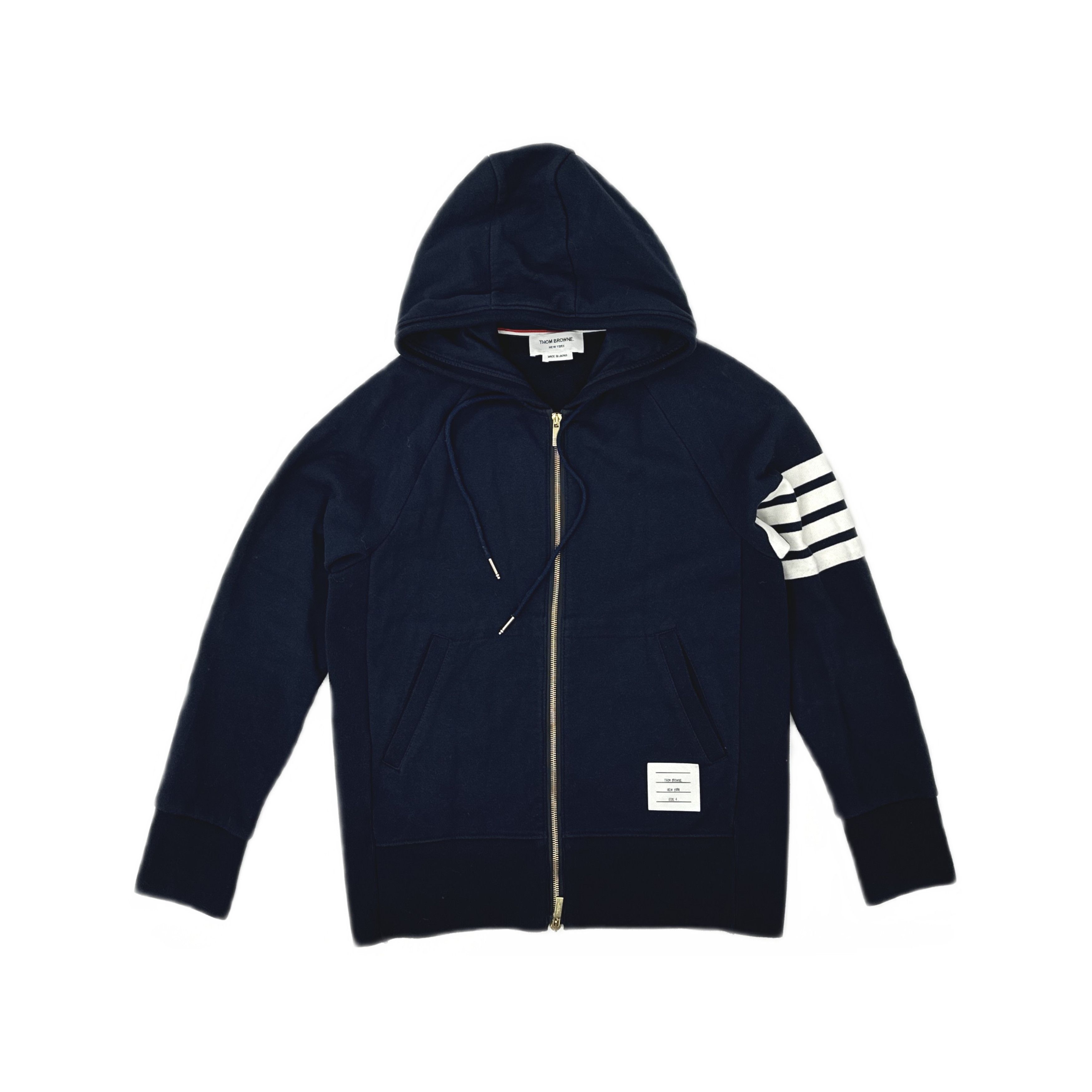 Thom Browne Thom Browne 4-Bar Stripe Zip Hoodie Size 4 Size US XL / EU 56 / 4 - 1 Thumbnail