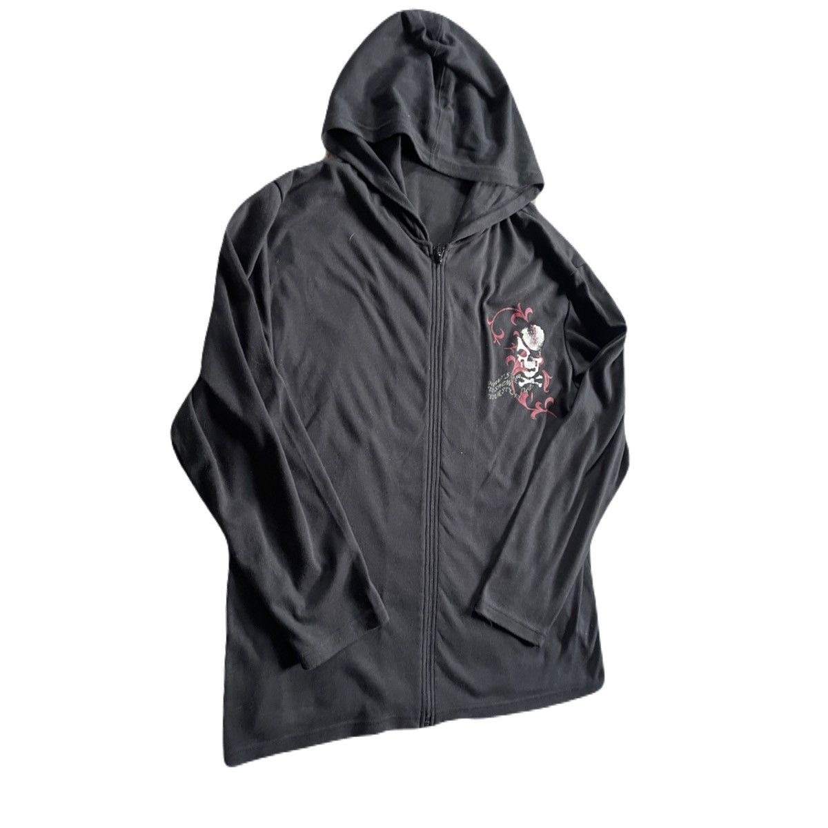 If Six Was Nine 2000s Japanese archive Skull Thorn Poem Zip-Up Hoodie Y2K Size US XL / EU 56 / 4 - 3 Thumbnail