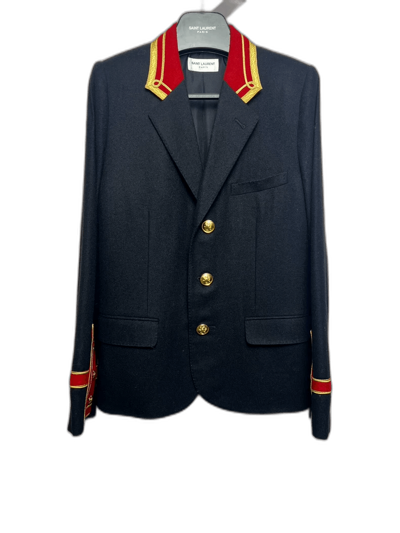 Saint Laurent Paris Saint Laurent Gold Button Blazer Jacket-2507 Size US L / EU 52-54 / 3 - 6 Thumbnail