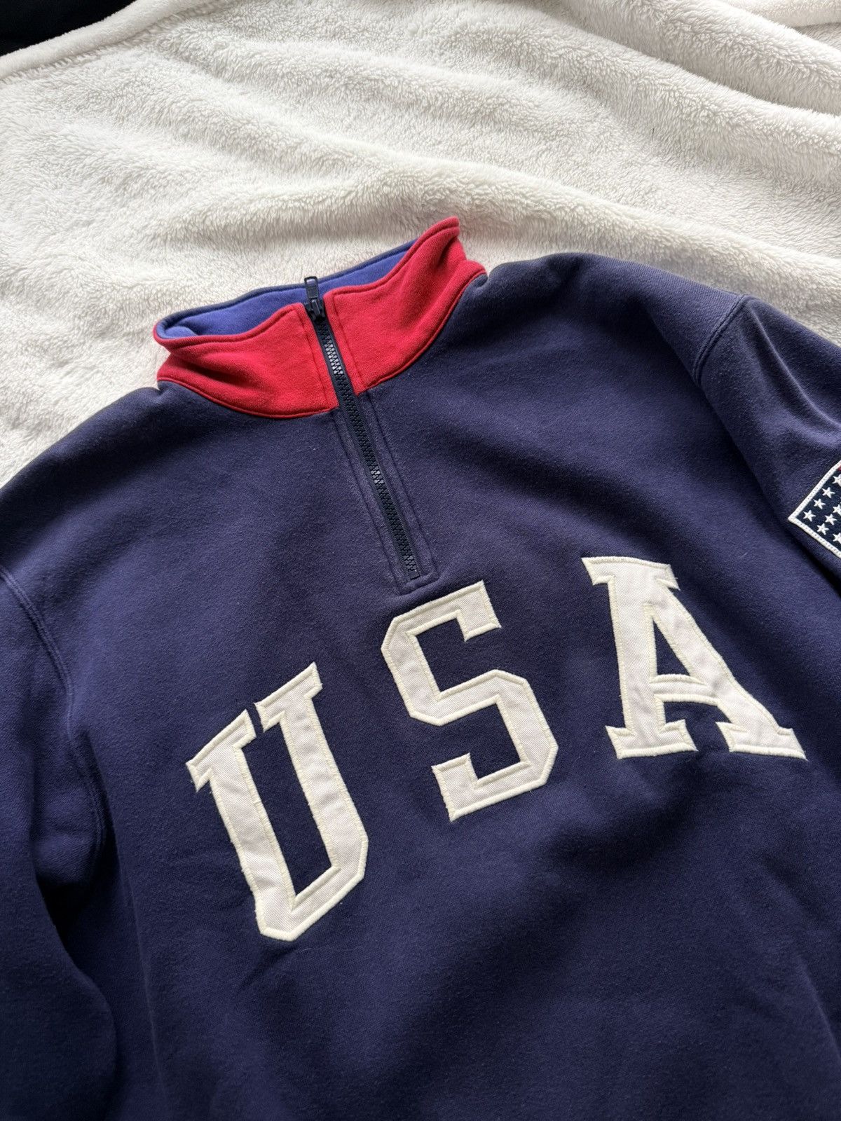 Polo Ralph Lauren polo ralph lauren USA quarter zip patch sweatshirt Size US S / EU 44-46 / 1 - 3 Thumbnail
