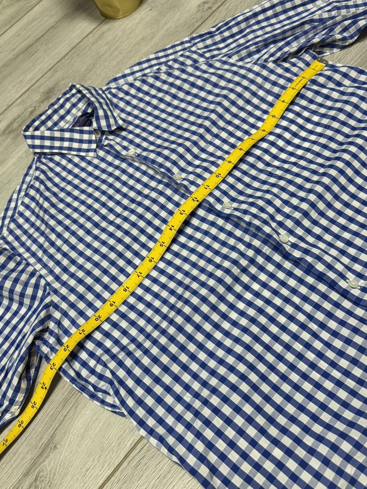 Ralph Lauren Purple Label Ralph Lauren POLO Purple Label shirt check mesh Size US L / EU 52-54 / 3 - 9 Thumbnail