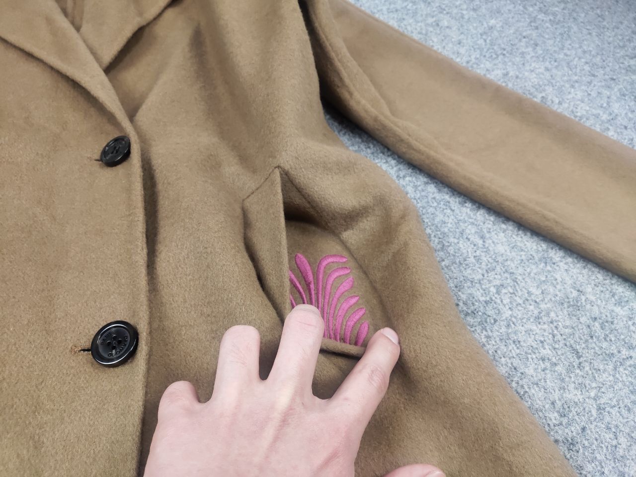 Vintage Oakwood paris Design long Wool Blend coat straight Jacket Size XS / US 0-2 / IT 36-38 - 10 Thumbnail