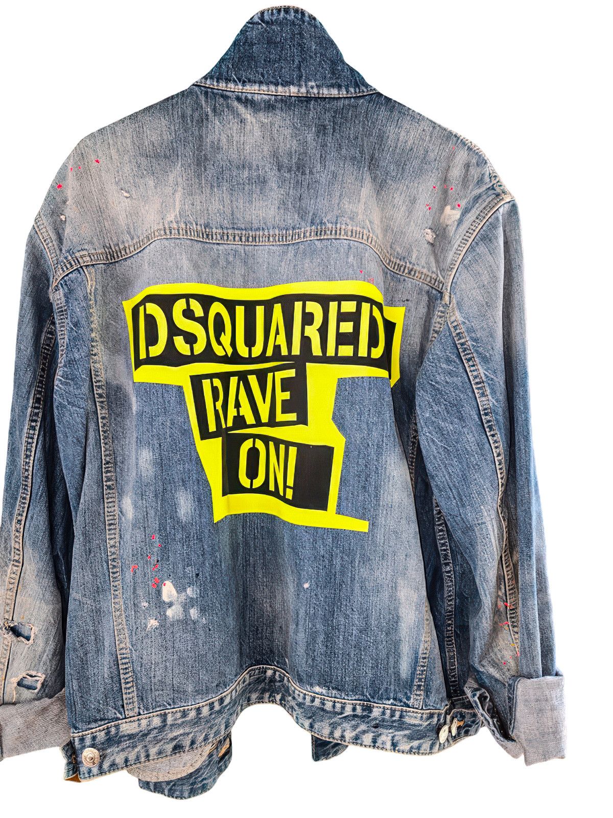 Dsquared2 DSQUARED2 "RAVE ON" DENIM OVERSIZED JACKET Size US L / EU 52-54 / 3 - 4 Thumbnail