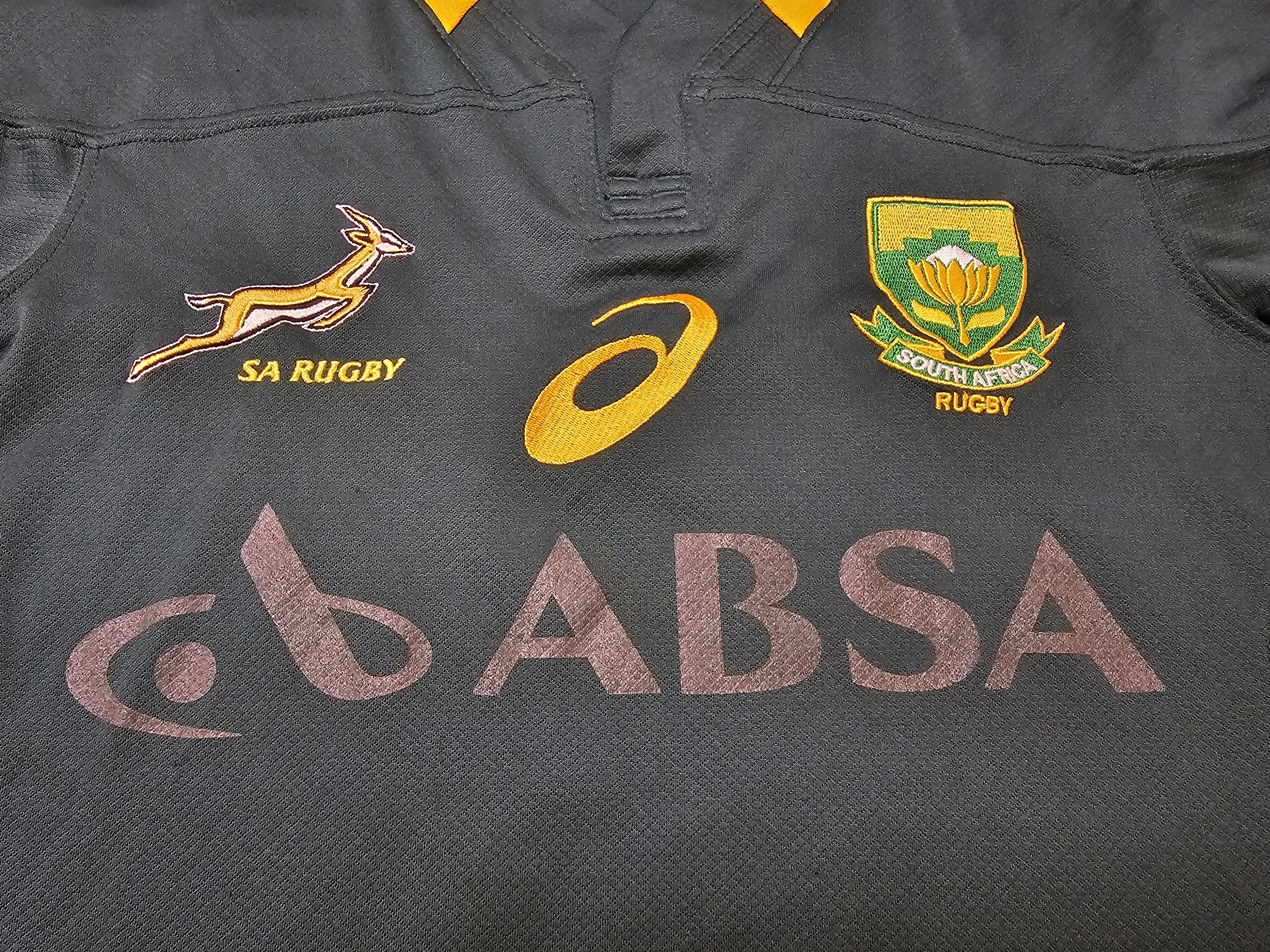 Asics SOUTH AFRICA RUGBY JERSEY WORLD CUP UNION RUGBY Size US M / EU 48-50 / 2 - 3 Thumbnail