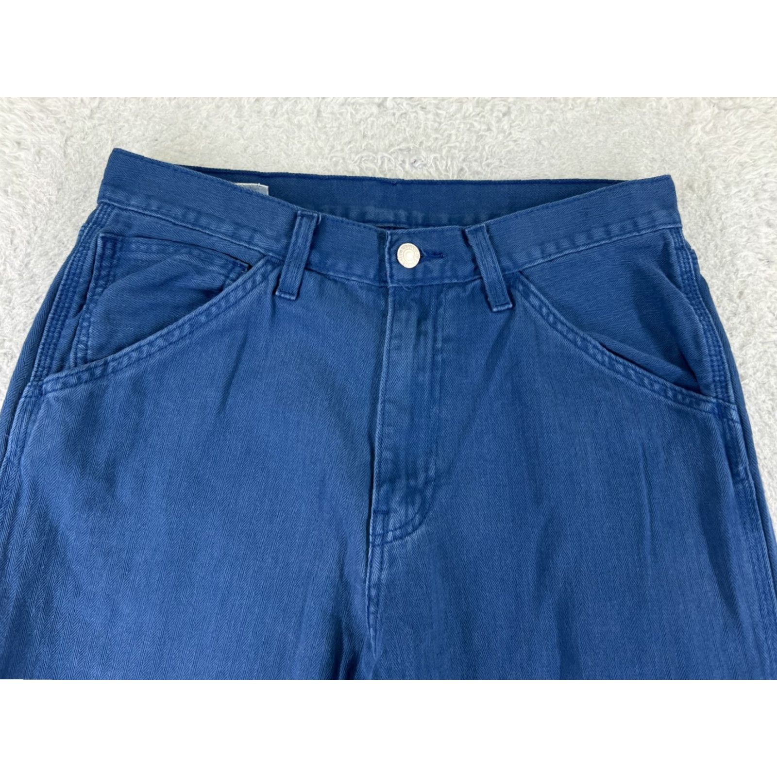Levi's Levis Jeans Mens 31 Blue Denim Straight Carpenter Herringbone 30x29 Jeans Size US 31 - 4 Thumbnail