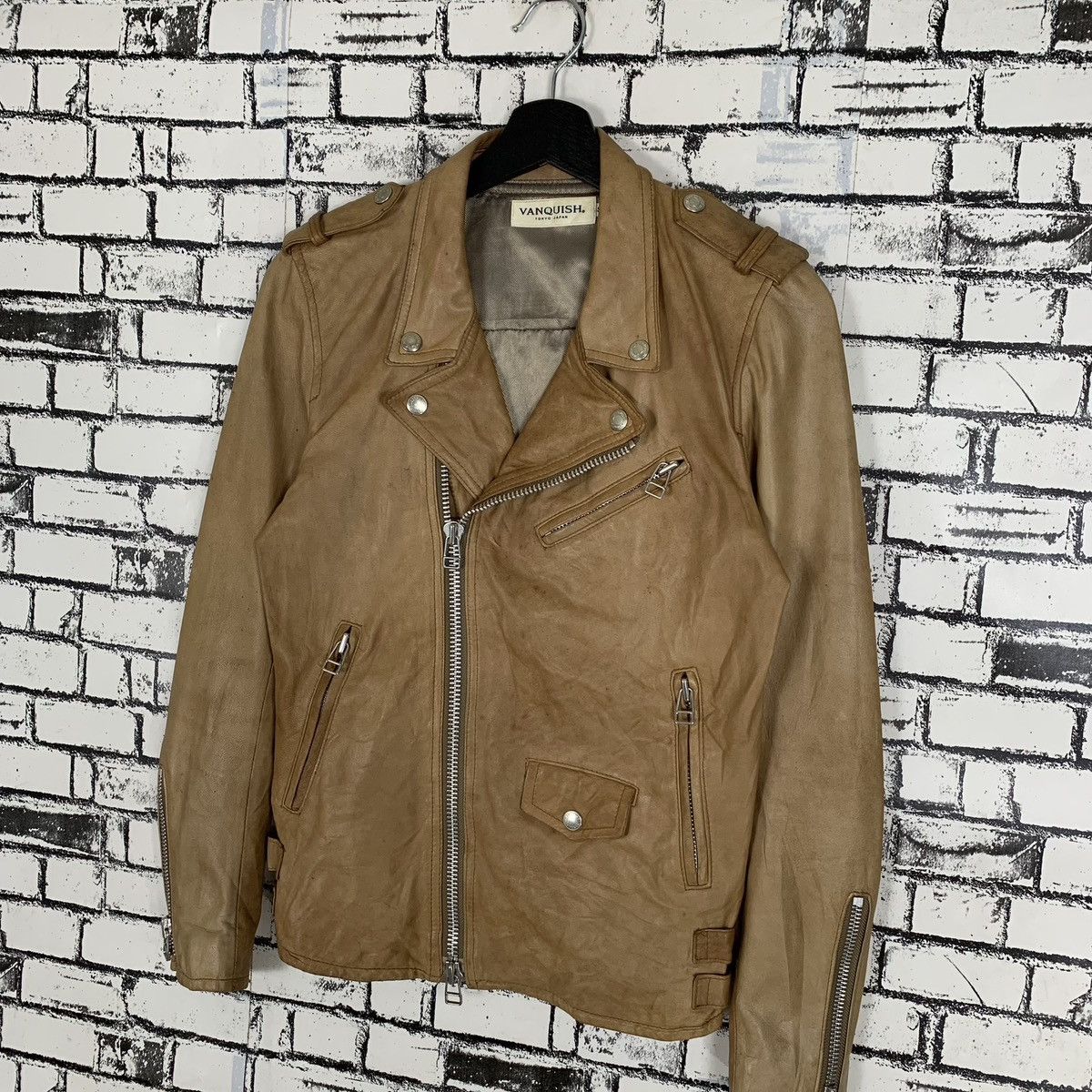Vanquish × Vintage Vintage Vanquish Tokyo Japan Double Collar Leather Jacket Size US S / EU 44-46 / 1 - 2 Thumbnail