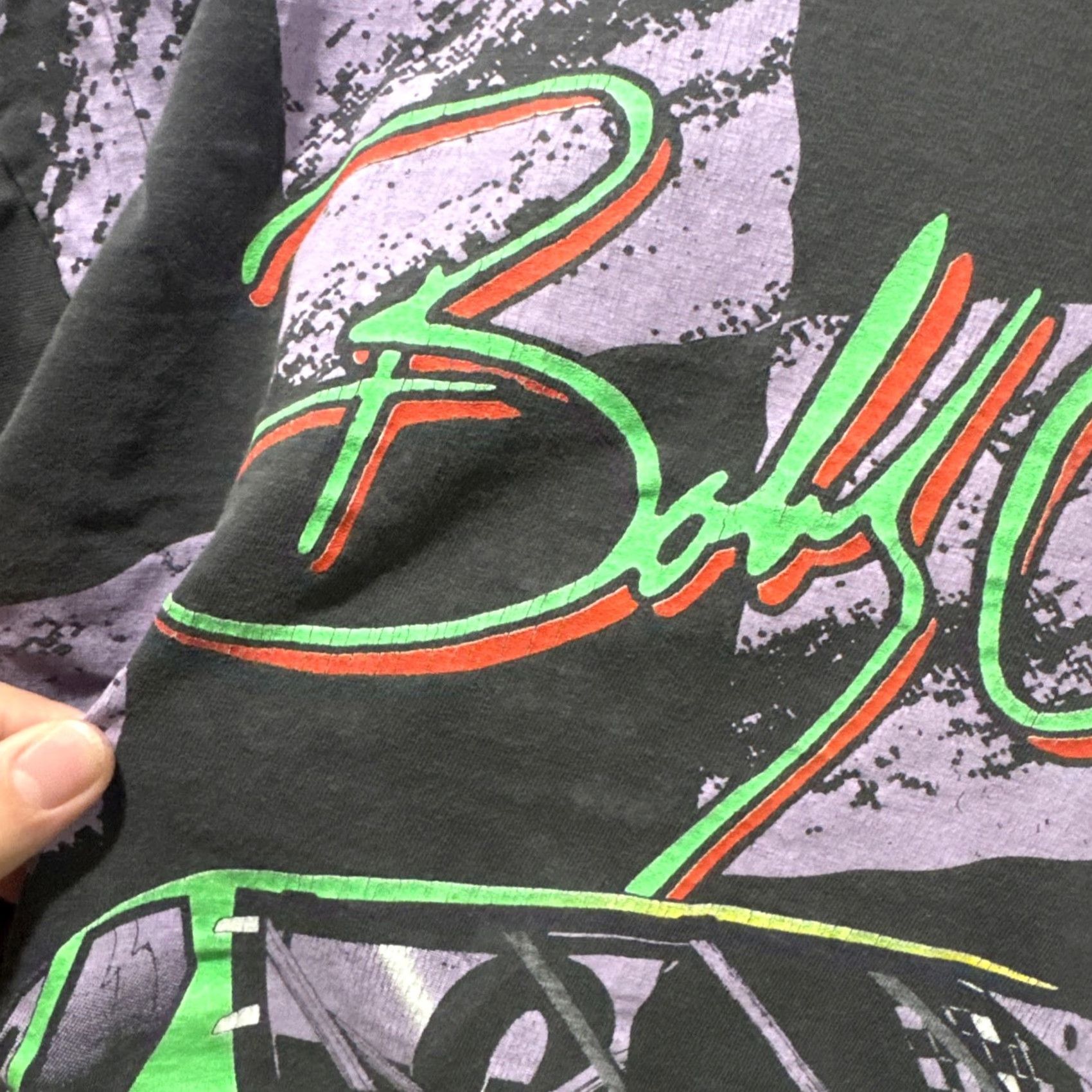 NASCAR VINTAGE Bobby Labonte NASCAR AOP GRAIL Faded T-Shirt Men’s Size L Black 90s Motorsports Traditions Shirt Mens Size US L / EU 52-54 / 3 - 5 Thumbnail