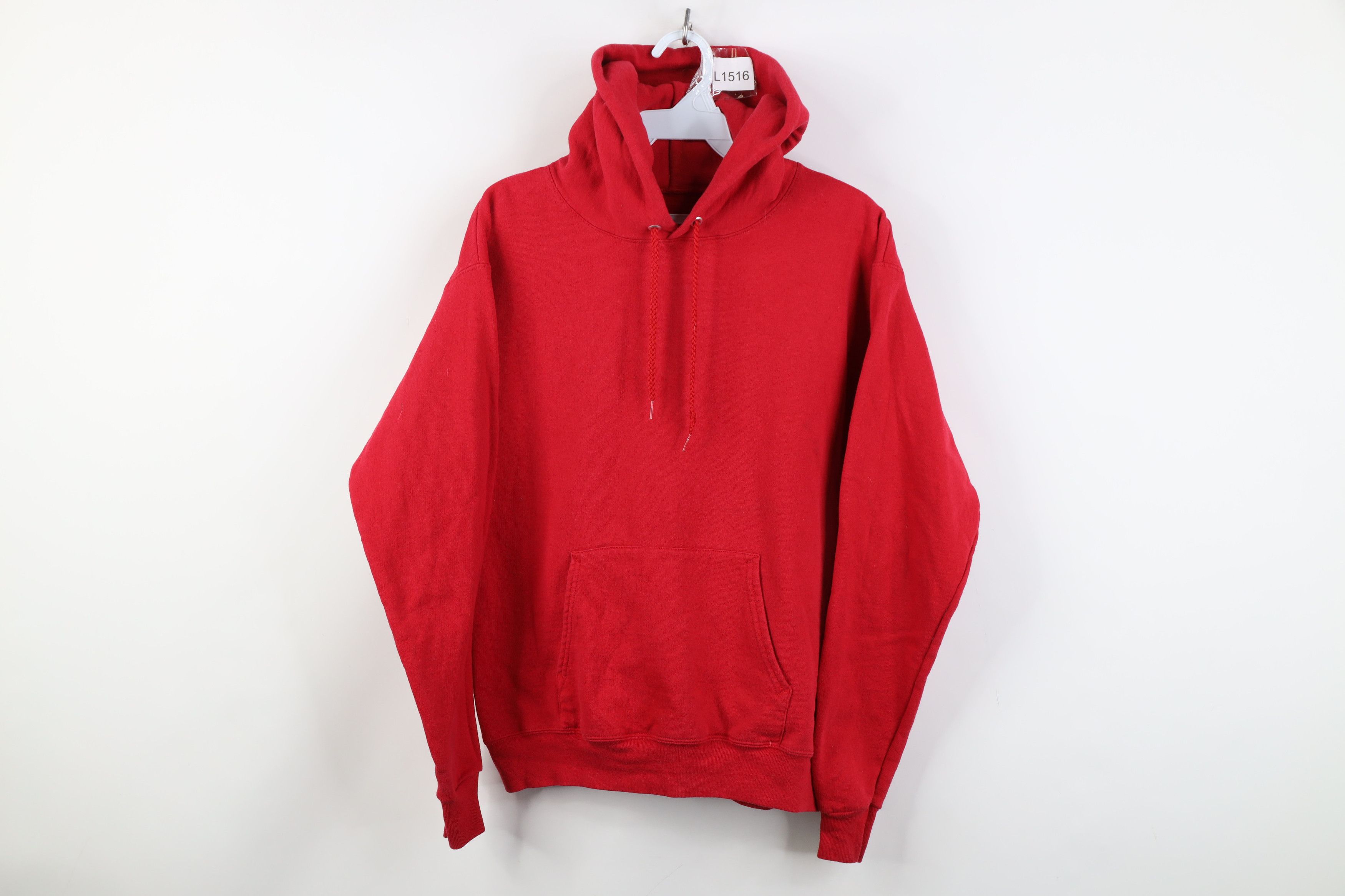 Vintage Vintage 90s Y2K Streetwear Blank Hoodie Sweatshirt Red Size US S / EU 44-46 / 1 - 1 Thumbnail