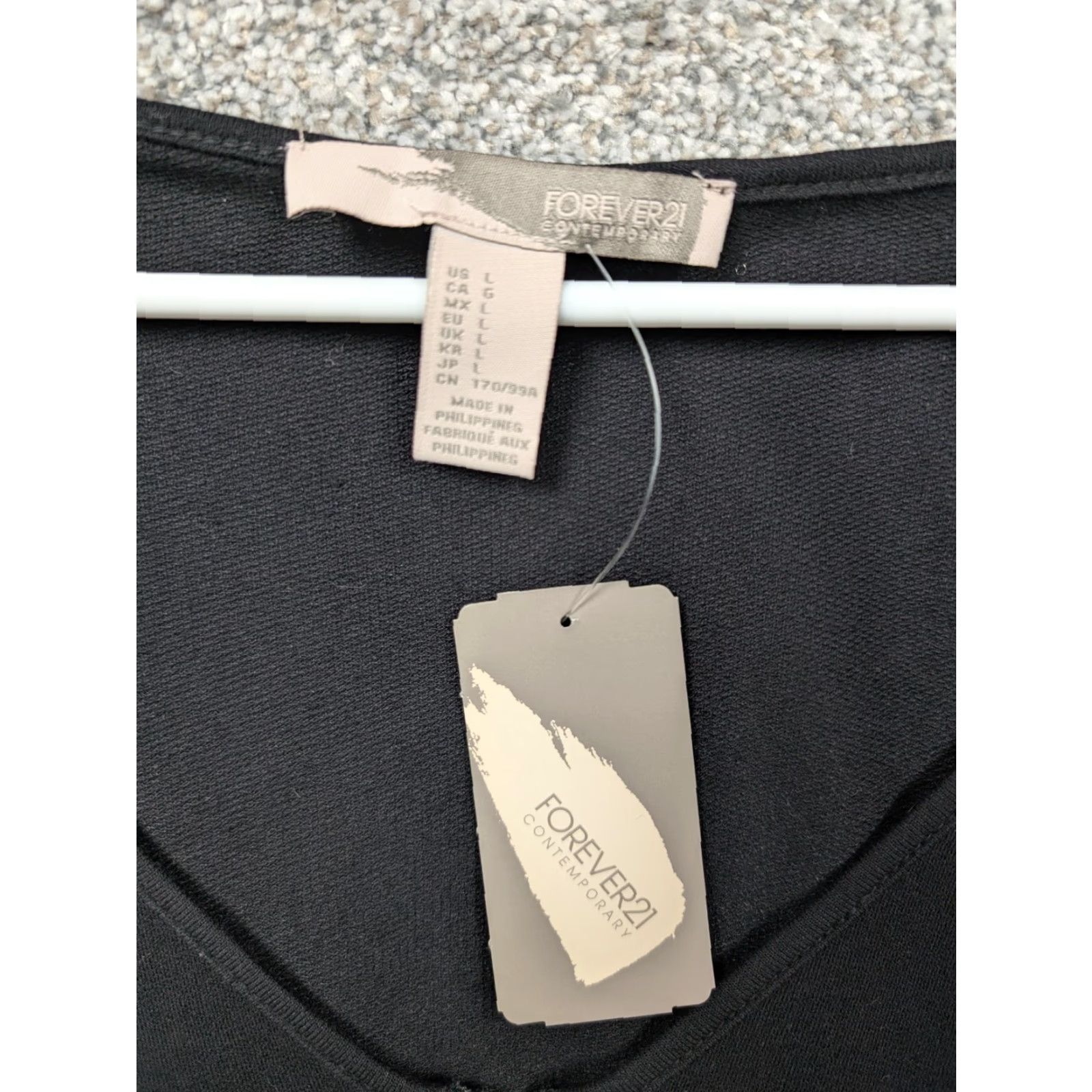 Forever 21 FOREVER 21 Tank Top L Black Sleeveless V-Neck 1/2 Zip Tunic Casual Summer Womens Size L / US 10 / IT 46 - 5 Thumbnail