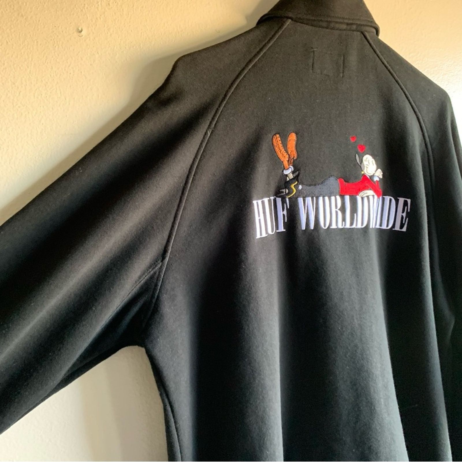 Huf Huff Popeye Jacket Mens Adult Large Black Olive Coach Large Size US L / EU 52-54 / 3 - 5 Thumbnail