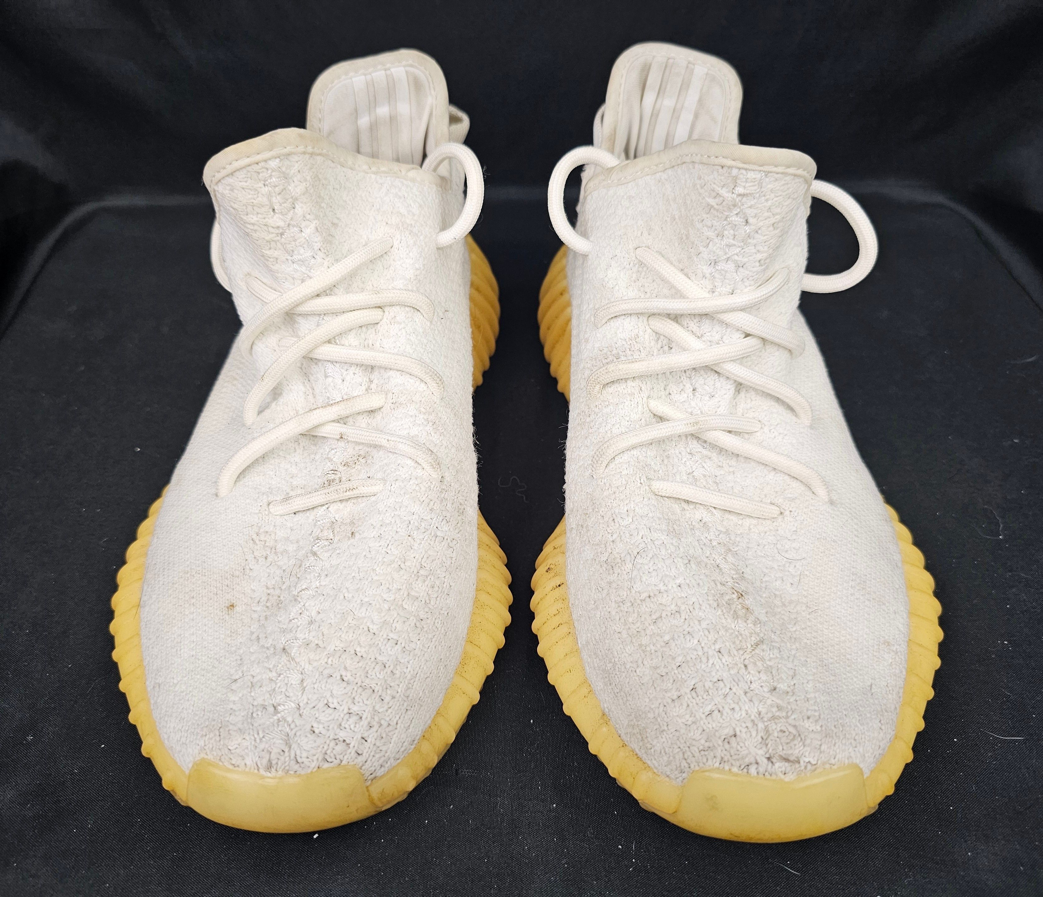 Adidas × Kanye West × Yeezy Adidas Yeezy Boost 350 V2 Cream Triple White Men's PRE-OWNED Size US 7.5 / EU 40-41 - 4 Thumbnail