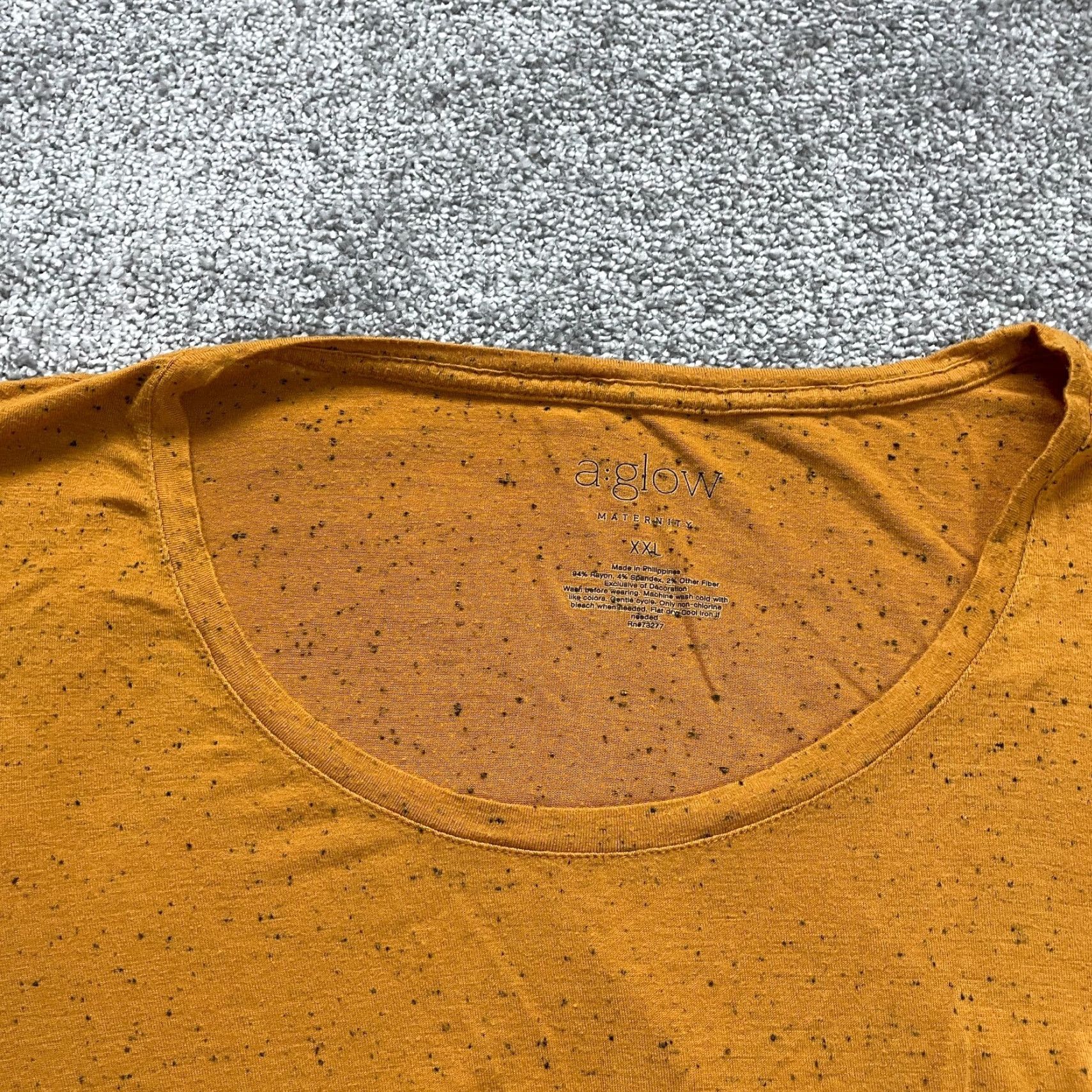 Vintage A Glow Maternity Blouse Women 2XL Mustard Yellow Long Sleeve Casual Stretch Size XXL / US 16-18 / IT 52-54 - 4 Thumbnail