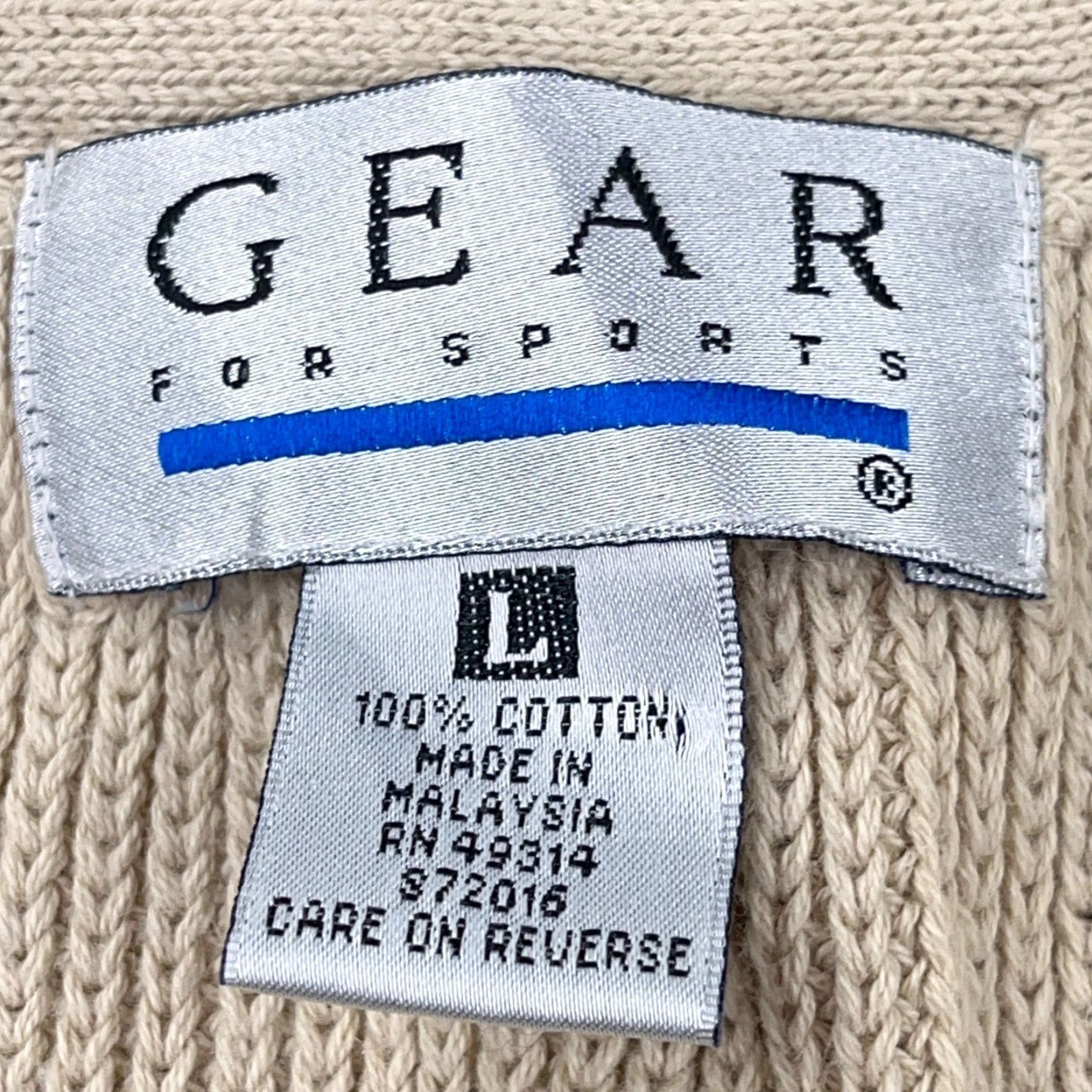 Vintage Gear Vintage Mickey Mouse Golf Sweater Vest Men Large Tan Cardigan Grandpa 80s 90s Size US L / EU 52-54 / 3 - 4 Thumbnail