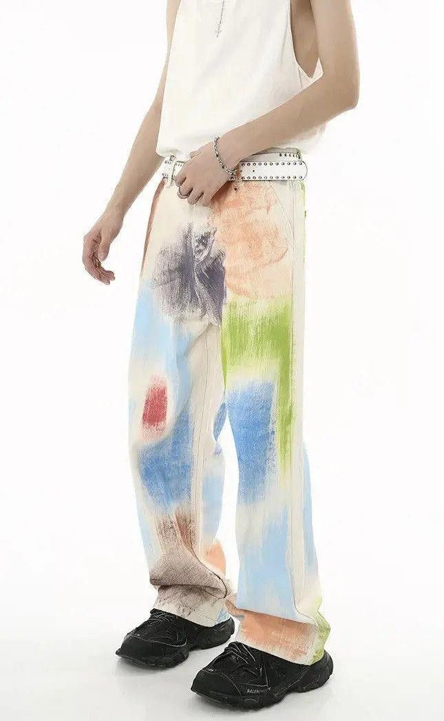 Vintage Paint Splatter Baggy Denim Jeans Size US 30 / EU 46 - 2 Thumbnail