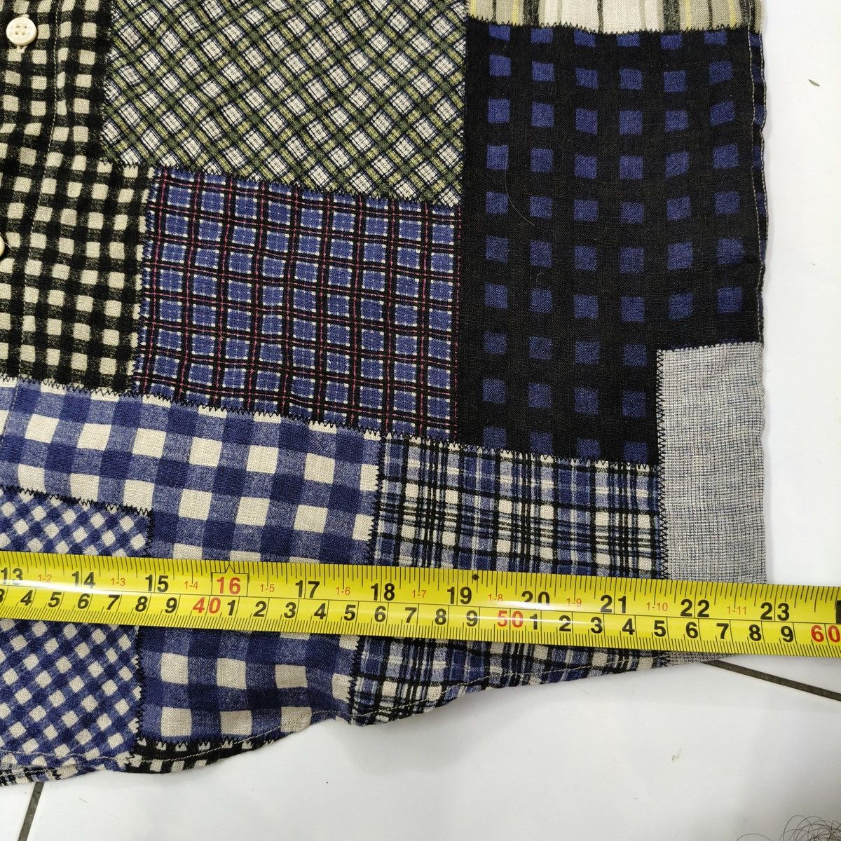 Japanese Brand Vintage 90's Japanese Papas Patchwork Button Up Shirt Size US M / EU 48-50 / 2 - 19 Thumbnail