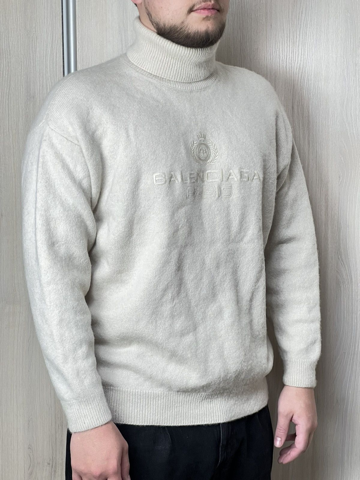 Balenciaga Big Logo Oversized Wool Cashmere Sweater