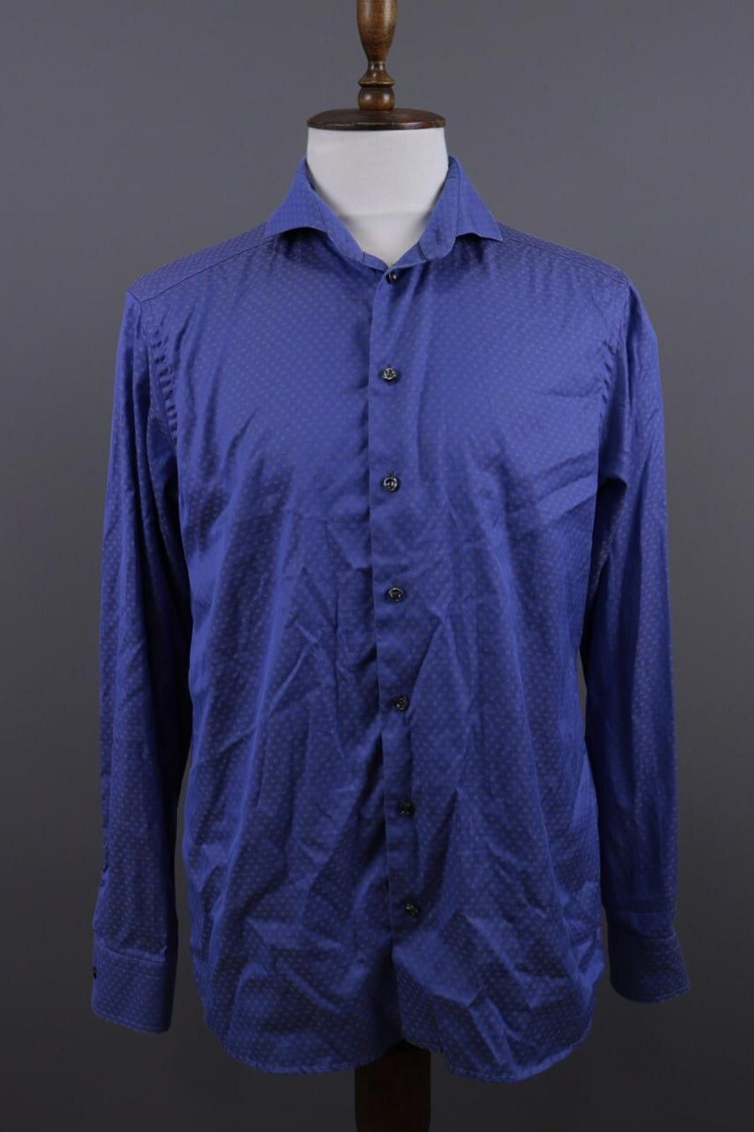 Eton Eton Slim Blue Floral Long Sleeve Button Down Shirt Size 44 Size US M / EU 48-50 / 2 - 1 Thumbnail
