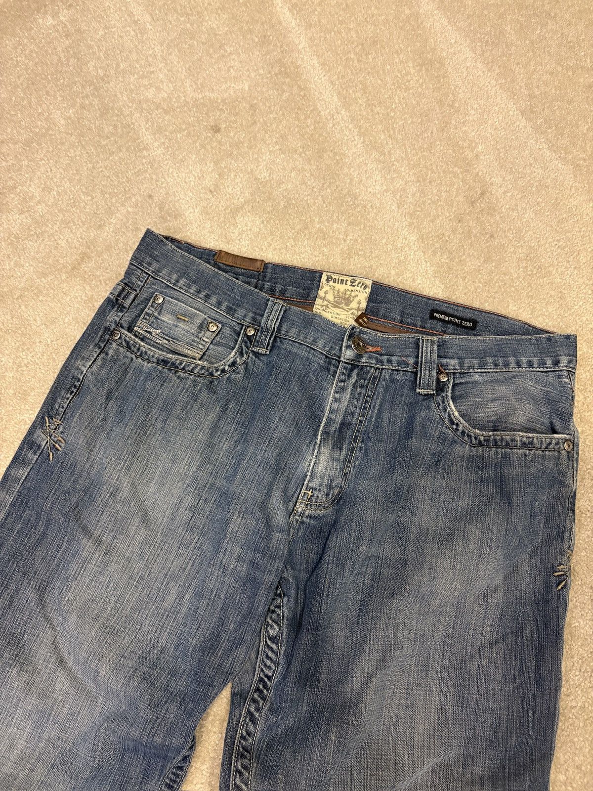 Point Zero Vintage Point Zero Baggy Jeans Size US 37 - 2 Thumbnail
