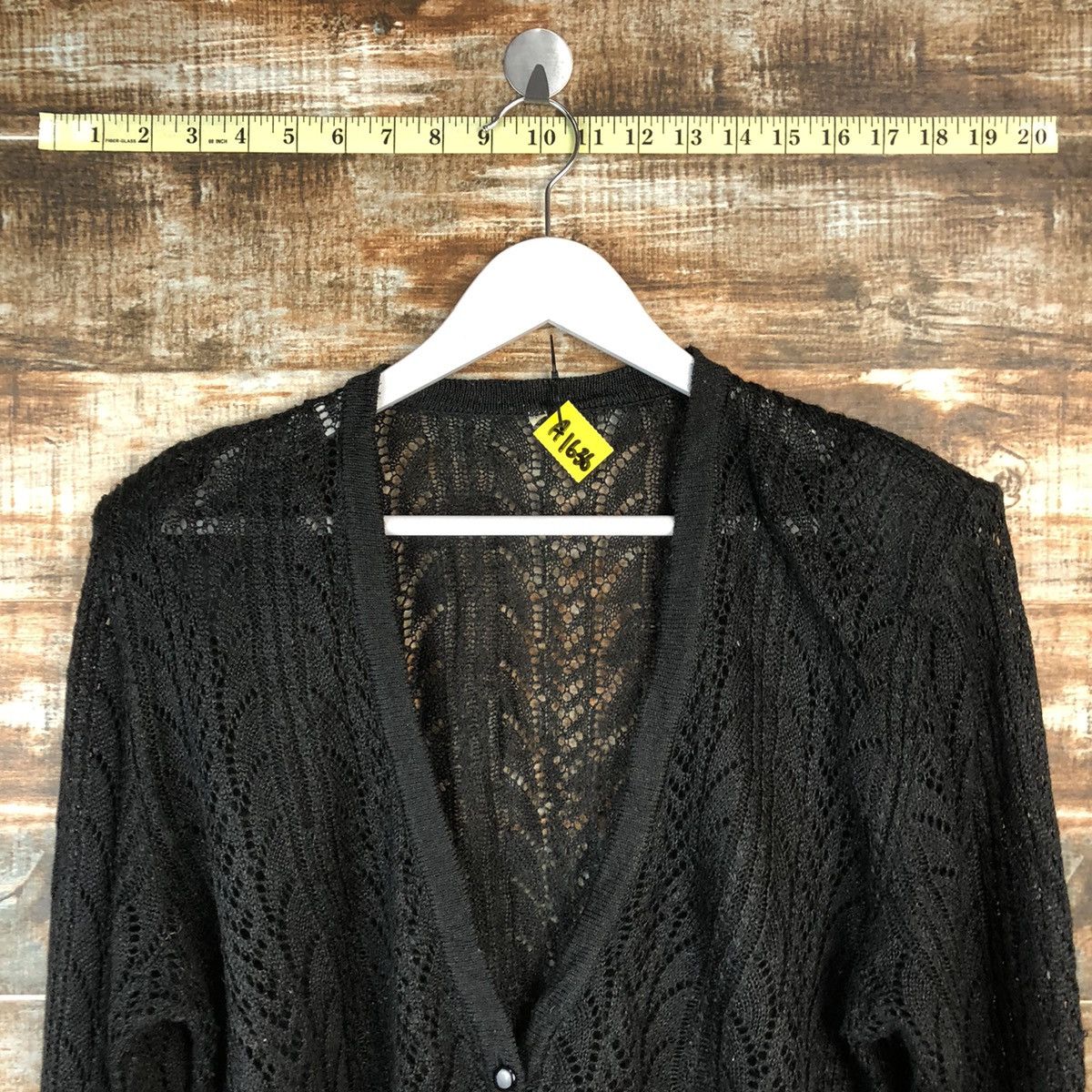 Japanese Brand Japan vintage crochet mesh net Cardigan Knitwear #A1636 Size L / US 10 / IT 46 - 4 Thumbnail