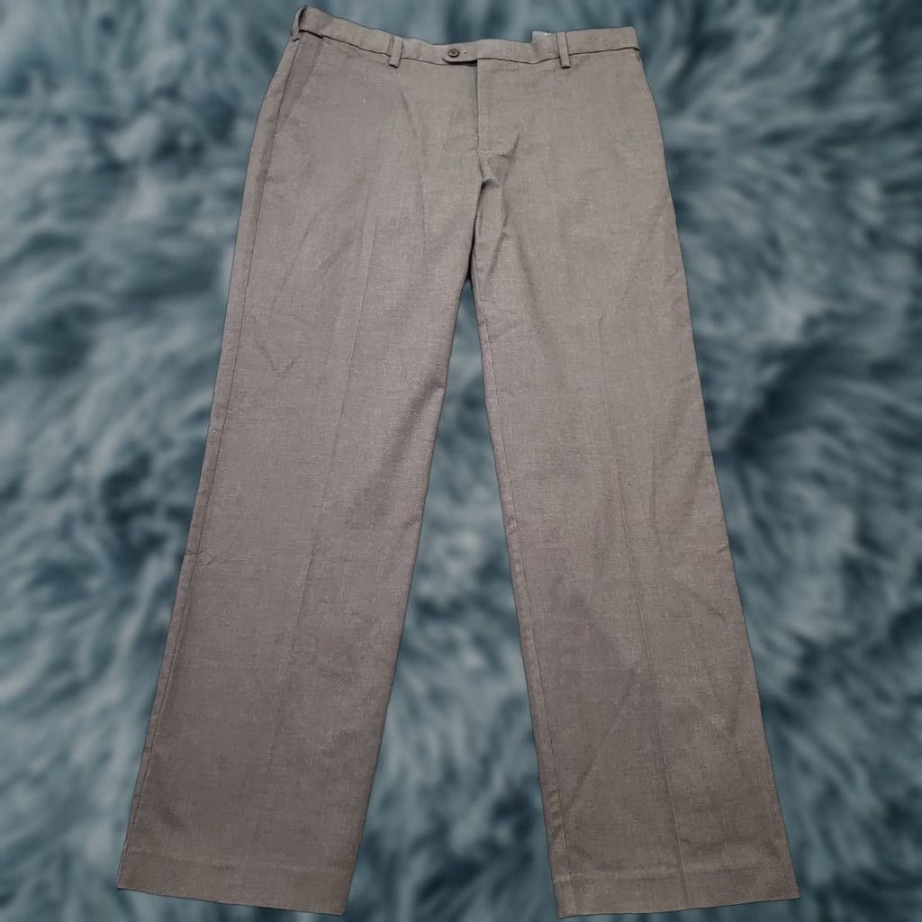 Vintage Kirkland Signature Mens Dress Pants 38x34 Brown Formal Oxford Non-Iron Comfort Shirts Pants Size US 38 / EU 54 - 1 Thumbnail