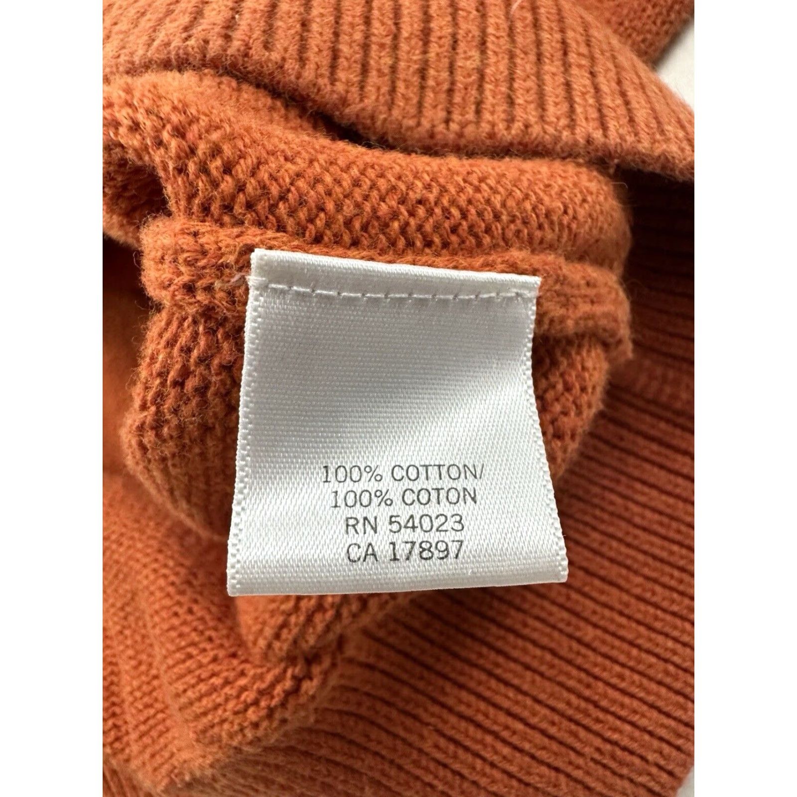 Banana Republic Banana Republic Sweater Mens Large Orange Mock Neck Knit Button Pullover Size US L / EU 52-54 / 3 - 4 Thumbnail