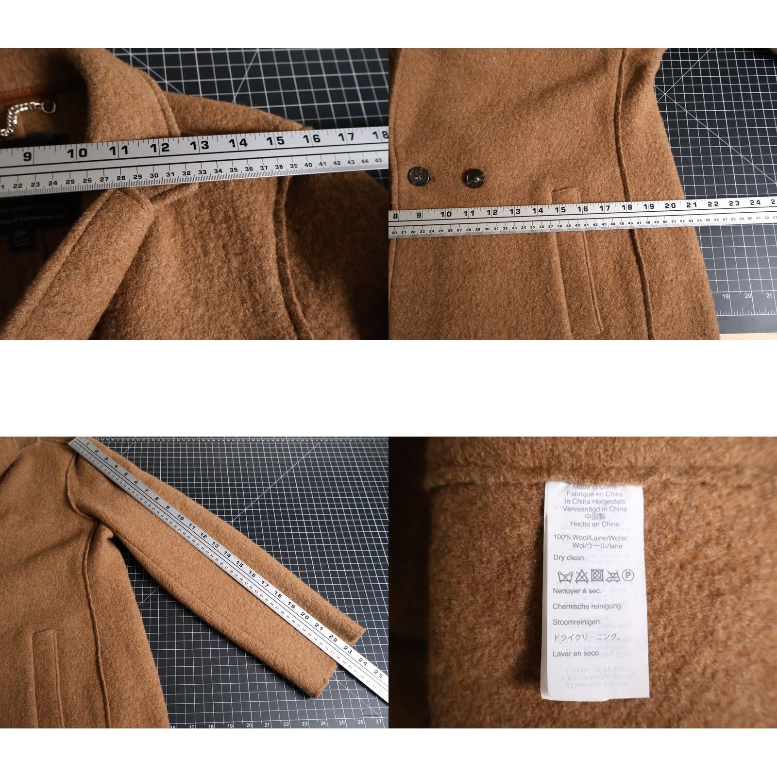 J.Crew J.CREW Daphne Coat Women's 10P Brown Boiled Wool Double Breasted Overcoat Size L / US 10 / IT 46 - 8 Thumbnail