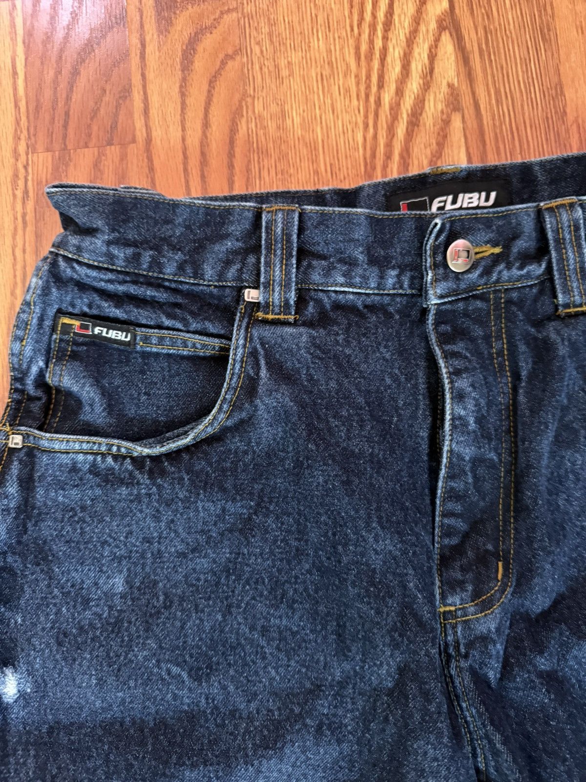 Fubu Vintage FUBU Cropped Denim Jeans – W34 L34 Size US 36 / EU 52 - 2 Thumbnail