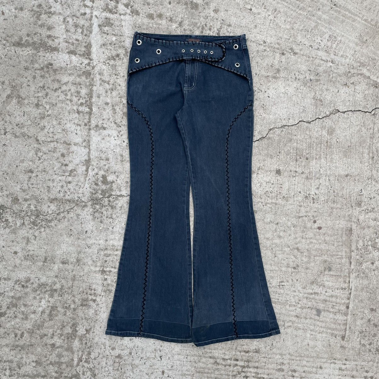 Y/Project Vintage Women’s Junlian Flared Crazy Jeans Size L 00s USA Size 27" / US 4 / IT 40 - 1 Thumbnail
