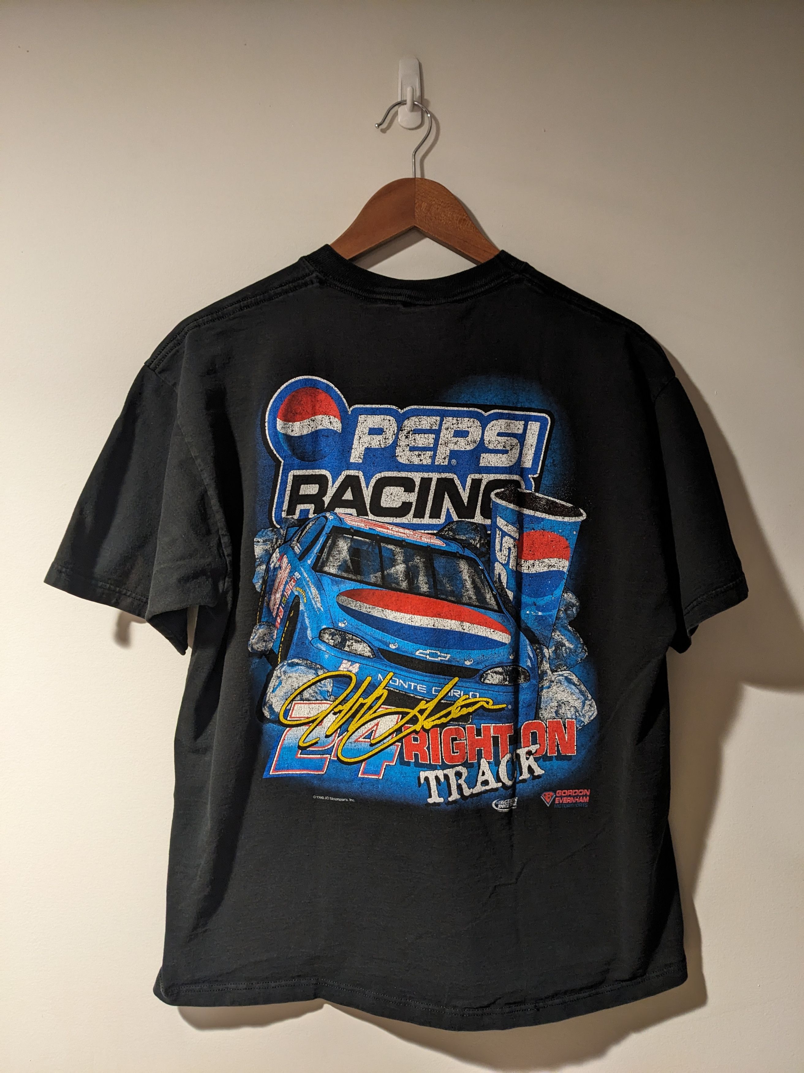 Chase Authentics × NASCAR × Vintage Vintage 1999 Nascar Jeff Gordan Pepsi Black Medium T-Shirt Size US M / EU 48-50 / 2 - 7 Thumbnail