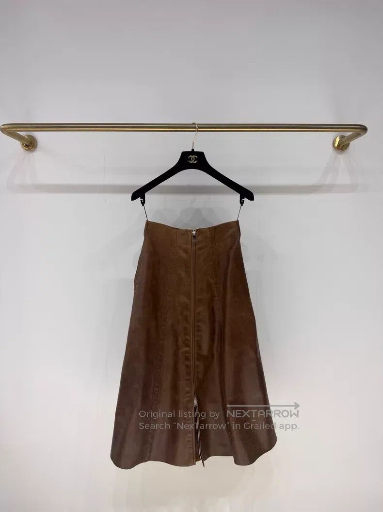 Fendi Fendi Soft leather, double zipper retro high-waist A-line Size 25" / US 0 / IT 36 - 1 Thumbnail