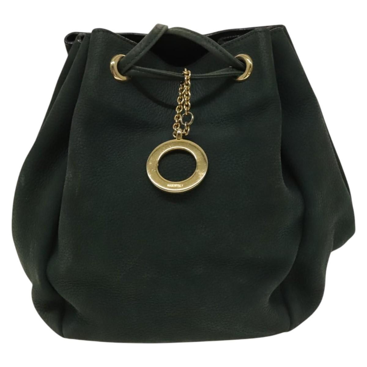 Celine CELINE Shoulder Bag Leather Green Gold Size ONE SIZE - 2 Thumbnail