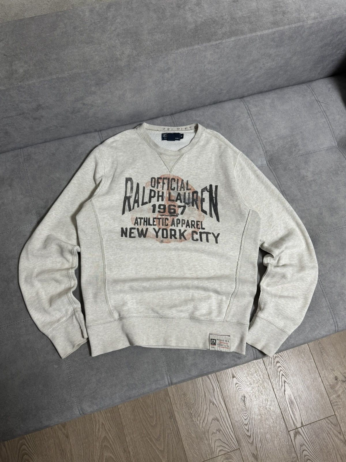 Polo Ralph Lauren × Vintage Vintage Rare Polo Ralph Lauren New York Athletic sweatshirt Size US M / EU 48-50 / 2 - 2 Thumbnail