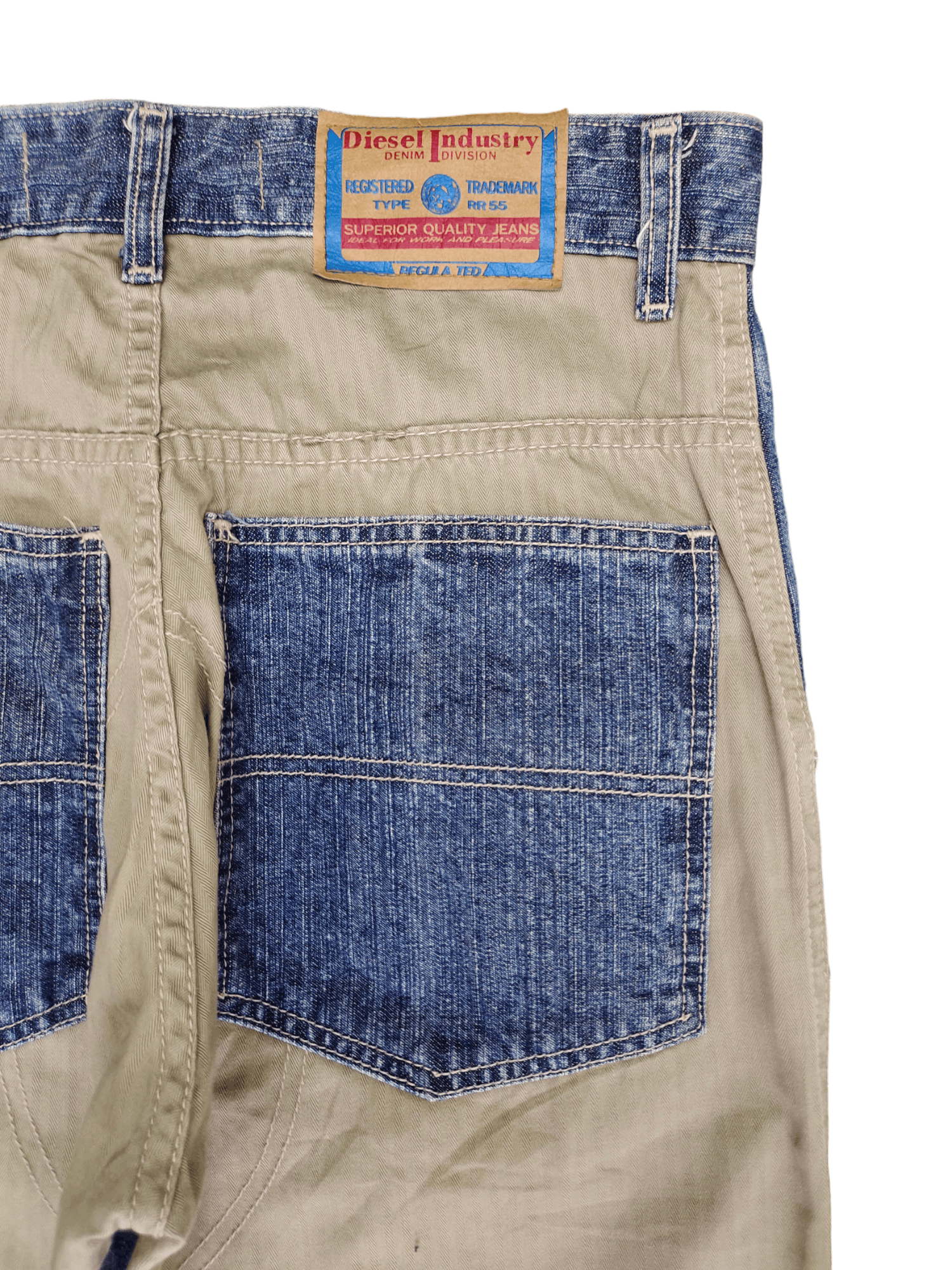 Diesel Vintage Y2k Diesel Two Tone Denim Loose Pants Wide Leg Size US 32 / EU 48 - 3 Thumbnail