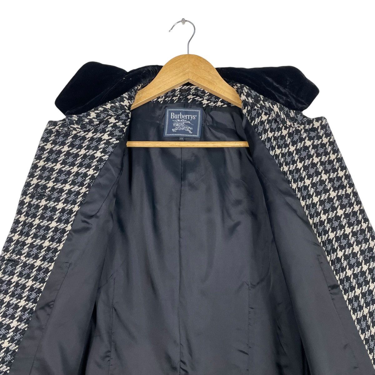 Burberry × Vintage 💥90s BURBERRYS CHECKED BLACK WHITE JACKET Size M / US 6-8 / IT 42-44 - 12 Thumbnail