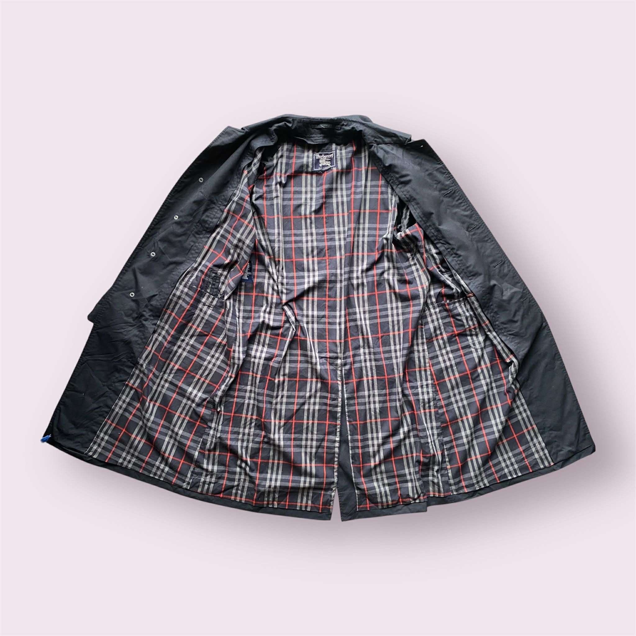 Burberry Prorsum Vintage Burberry Prorsum Trench Coat Nova Check Dark Blue Size US XL / EU 56 / 4 - 3 Thumbnail