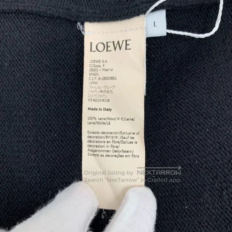 Loewe Loewe Black Logo Embroidered Wool V-neck Single Breasted L Size L / US 10 / IT 46 - 7 Thumbnail