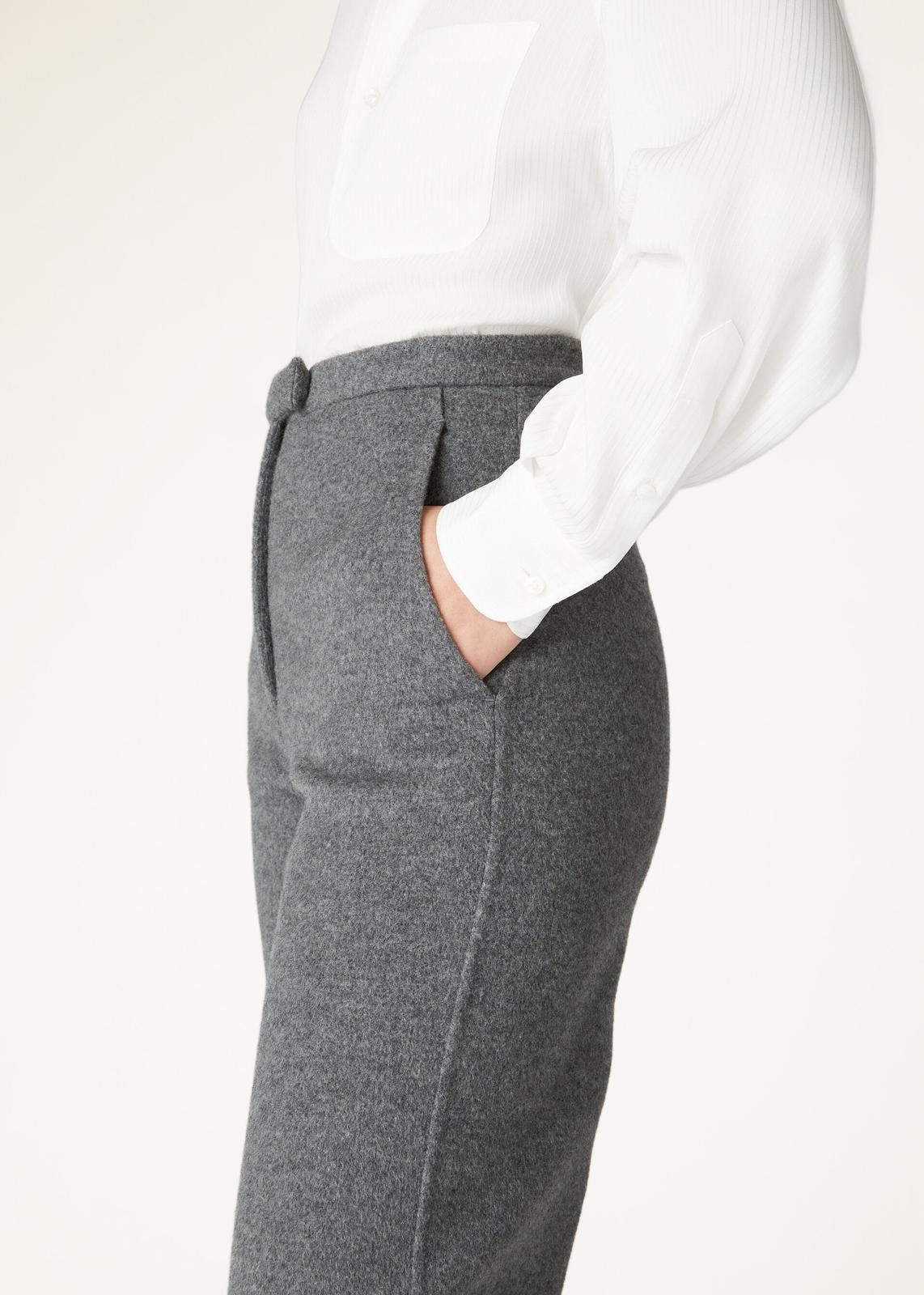 Loro Piana o1srvl11e0425 FAN6752 Loy Trouser in Grey Size 26" / US 2 / IT 38 - 3 Thumbnail
