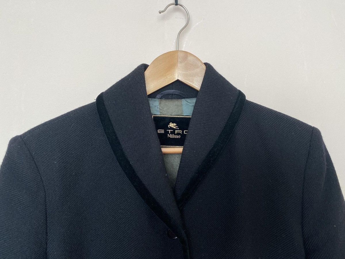 Etro 🖤 ETRO Elegant Black Wool Blazer - Timeless Italian Design Size XL / US 12-14 / IT 48-50 - 2 Thumbnail