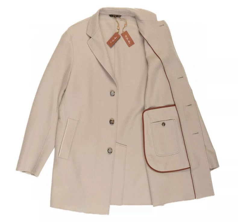 Loro Piana LORO PIANA White and black double-sided cashmere coat Size XL / US 12-14 / IT 48-50 - 1 Thumbnail