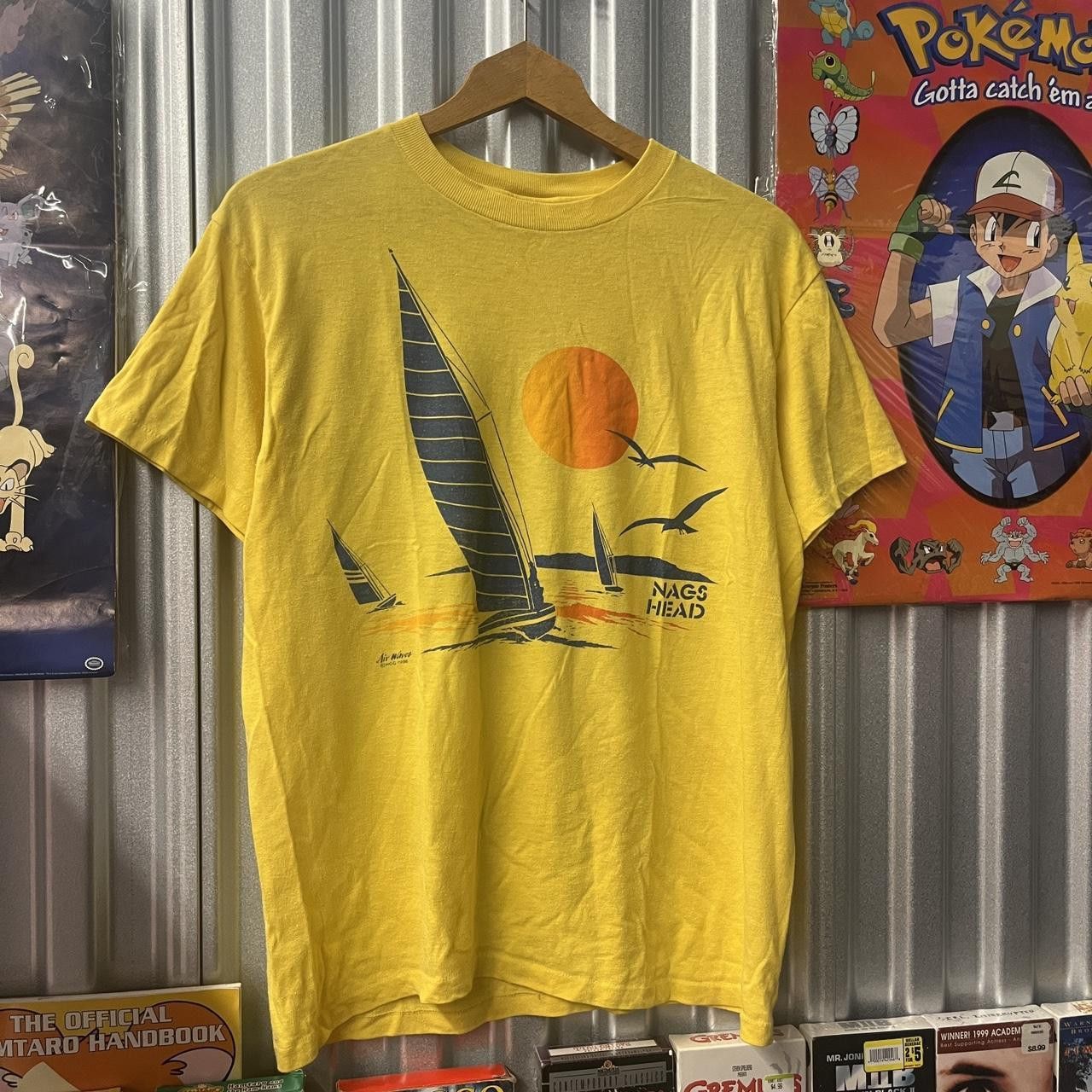 Vintage VTG 80's Stedman Single Stitch Nags Head Boat Beach T Shirt Size US L / EU 52-54 / 3 - 2 Thumbnail