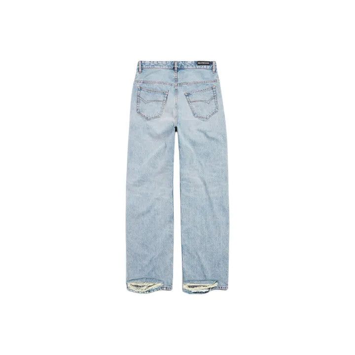 Balenciaga Balenciaga Men's Blue Zipper Pocket Denim Pants 0079 Size US 31 - 1 Thumbnail