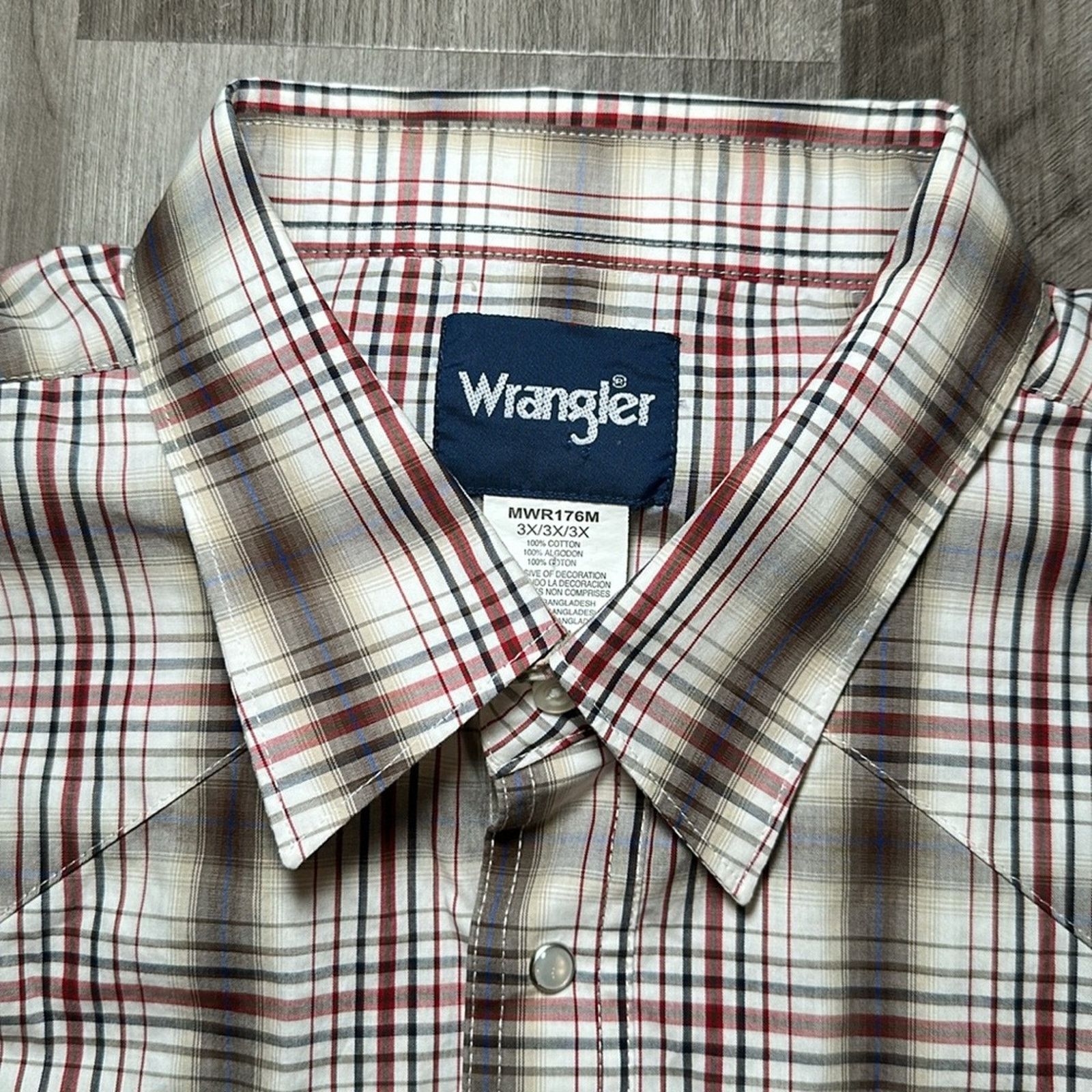 Wrangler Wrangler Western Long Sleeve Pearl Snap Button - 3X Size US XXL / EU 58 / 5 - 6 Thumbnail