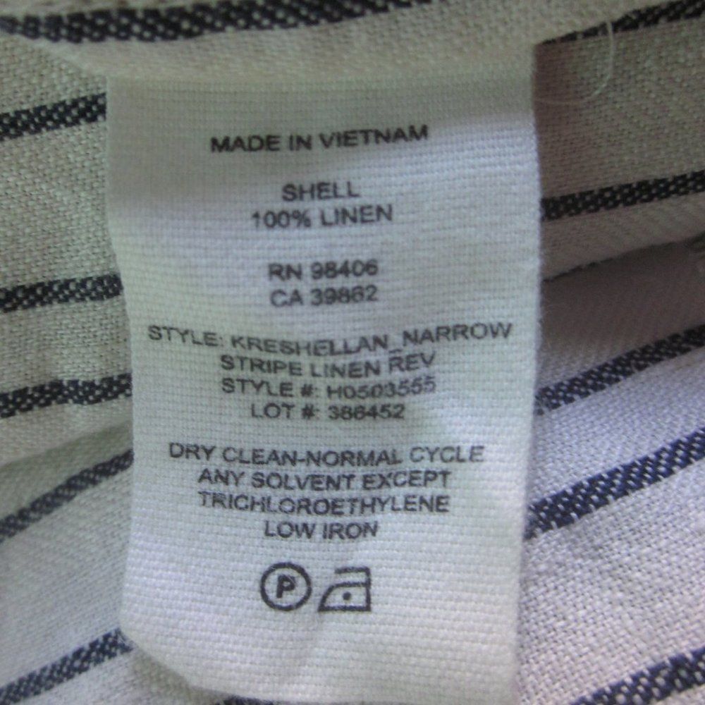 Theory Theory Womens Striped Lace Up Back Linen Tank Size Petite Small Size XS / US 0-2 / IT 36-38 - 9 Thumbnail