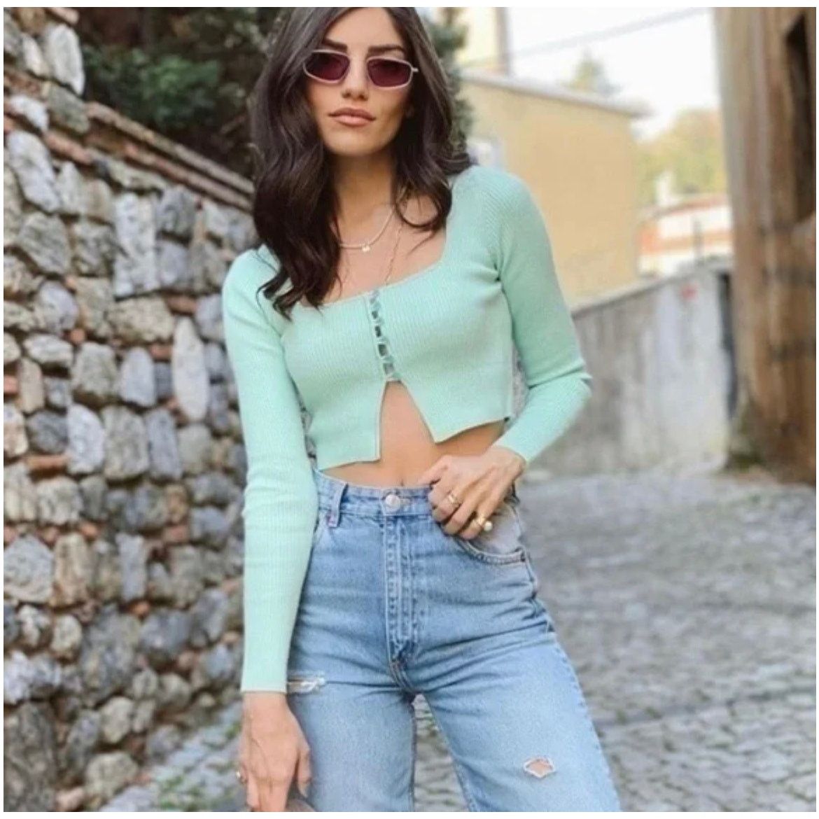 Zara ZARA BLOGGER FAVORITE KNIT CROPPED JACKET Size XL / US 12-14 / IT 48-50 - 4 Thumbnail