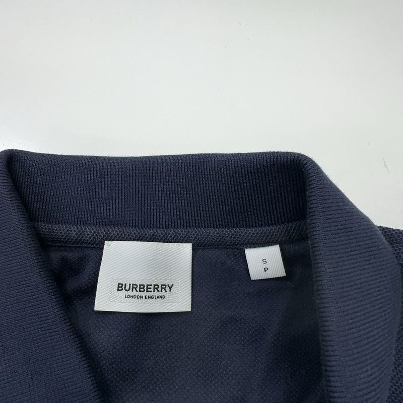 Burberry Burberry Navy Blue Logo Cotton Polo Shirt 0079 Size US S / EU 44-46 / 1 - 1 Thumbnail
