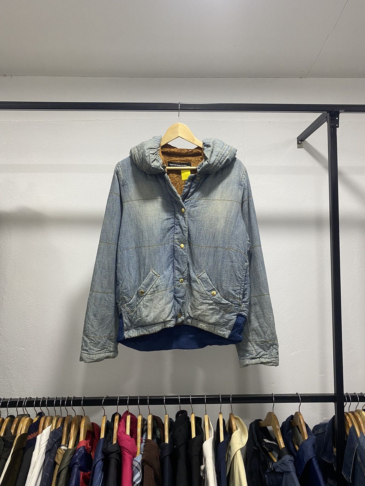 Issey Miyake Mercibeaucoup Denim Down Puffer Quilted Jacket Size US M / EU 48-50 / 2 - 1 Thumbnail