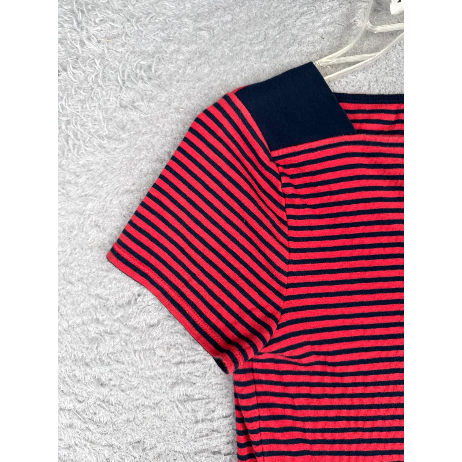 Ralph Lauren Lauren Ralph Lauren Shirt Women Large Pink Stripe Short Sleeve Square Neck Size L / US 10 / IT 46 - 3 Thumbnail