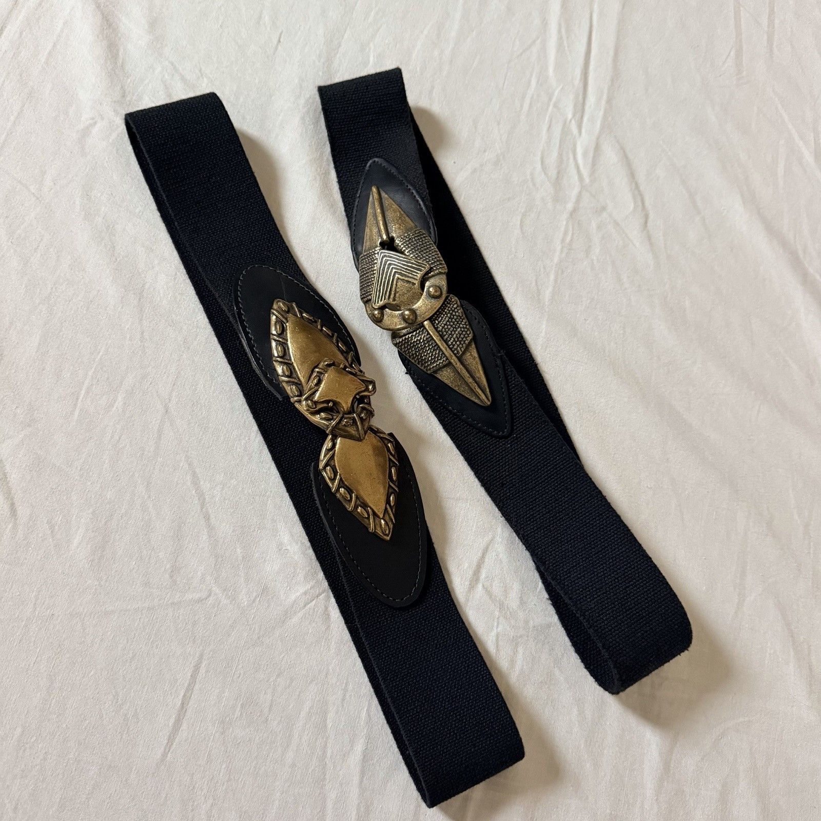 Other Vtg Omega & Day Lor Stretch Belt Bundle Elastic Gold Tone Size ONE SIZE - 2 Thumbnail