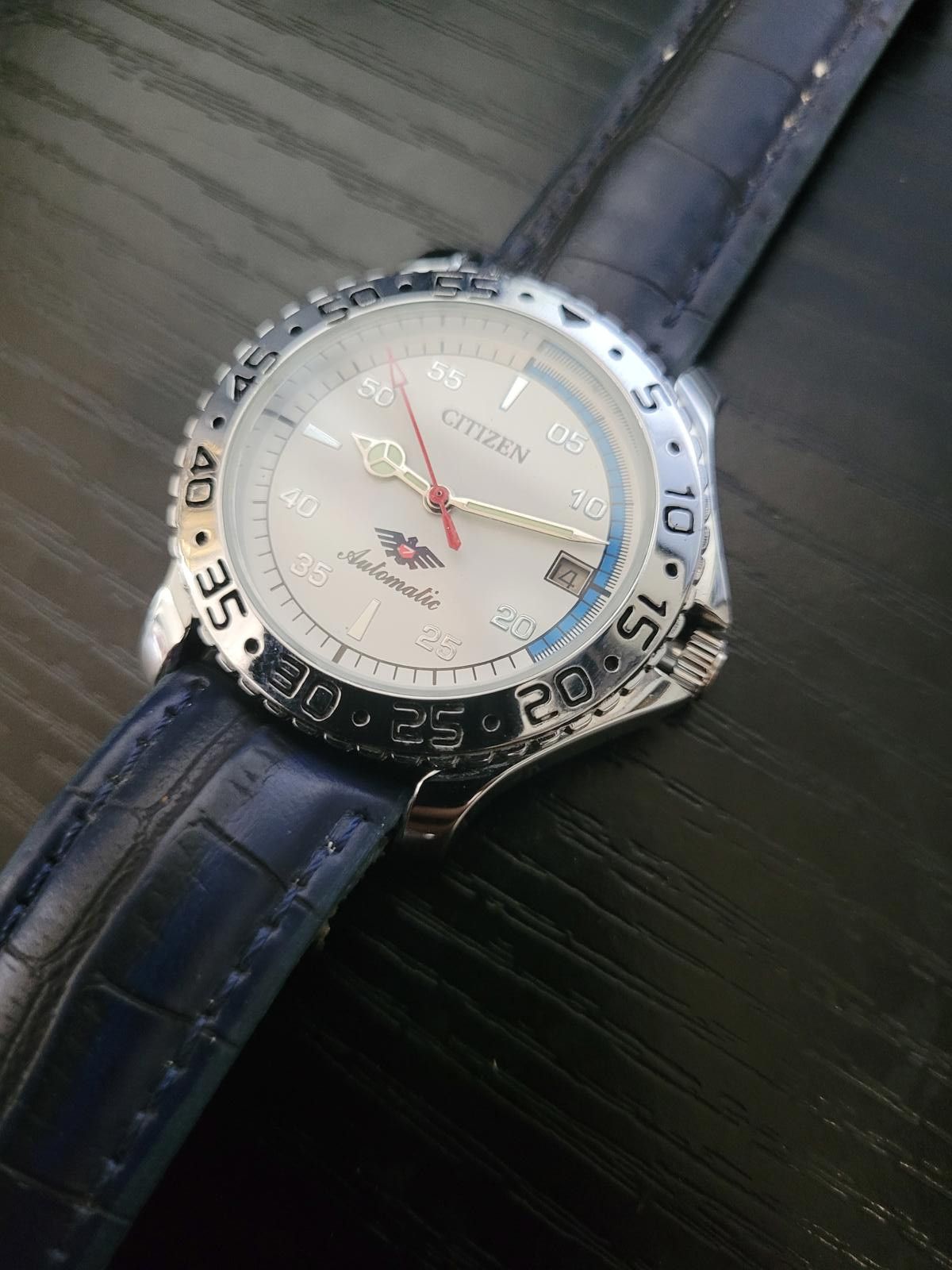 image of Nos Citizen Kk140 Automatic Men's Leather Watch in White