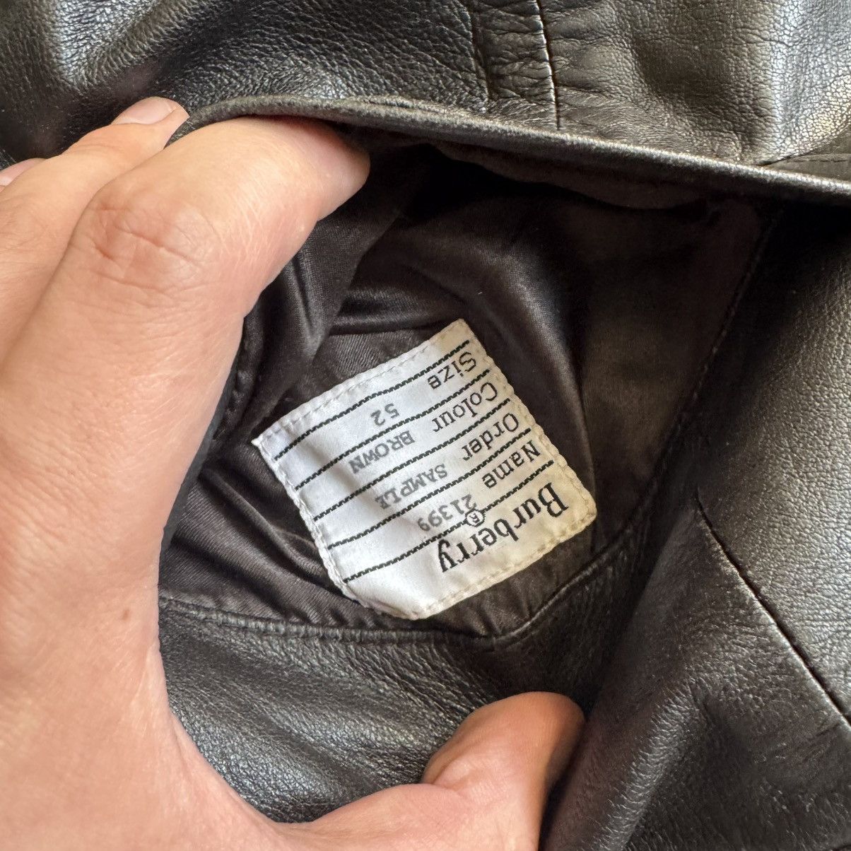 Burberry *SAMPLE* 80S BURBERRY LEATHER COAT VINTAGE Size US L / EU 52-54 / 3 - 3 Thumbnail